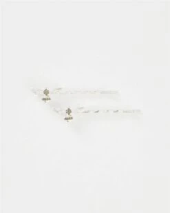2 Silver Pave Bee Hair Slides