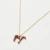 Enamel Farm Horse Short Necklace -Chic Accessories Shop 62072