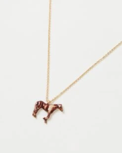 Enamel Farm Horse Short Necklace -Chic Accessories Shop 62072 1