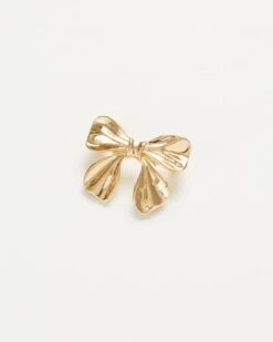 Gold Bow Brooch