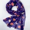 Navy Beach Scene Scarf -Chic Accessories Shop 95396