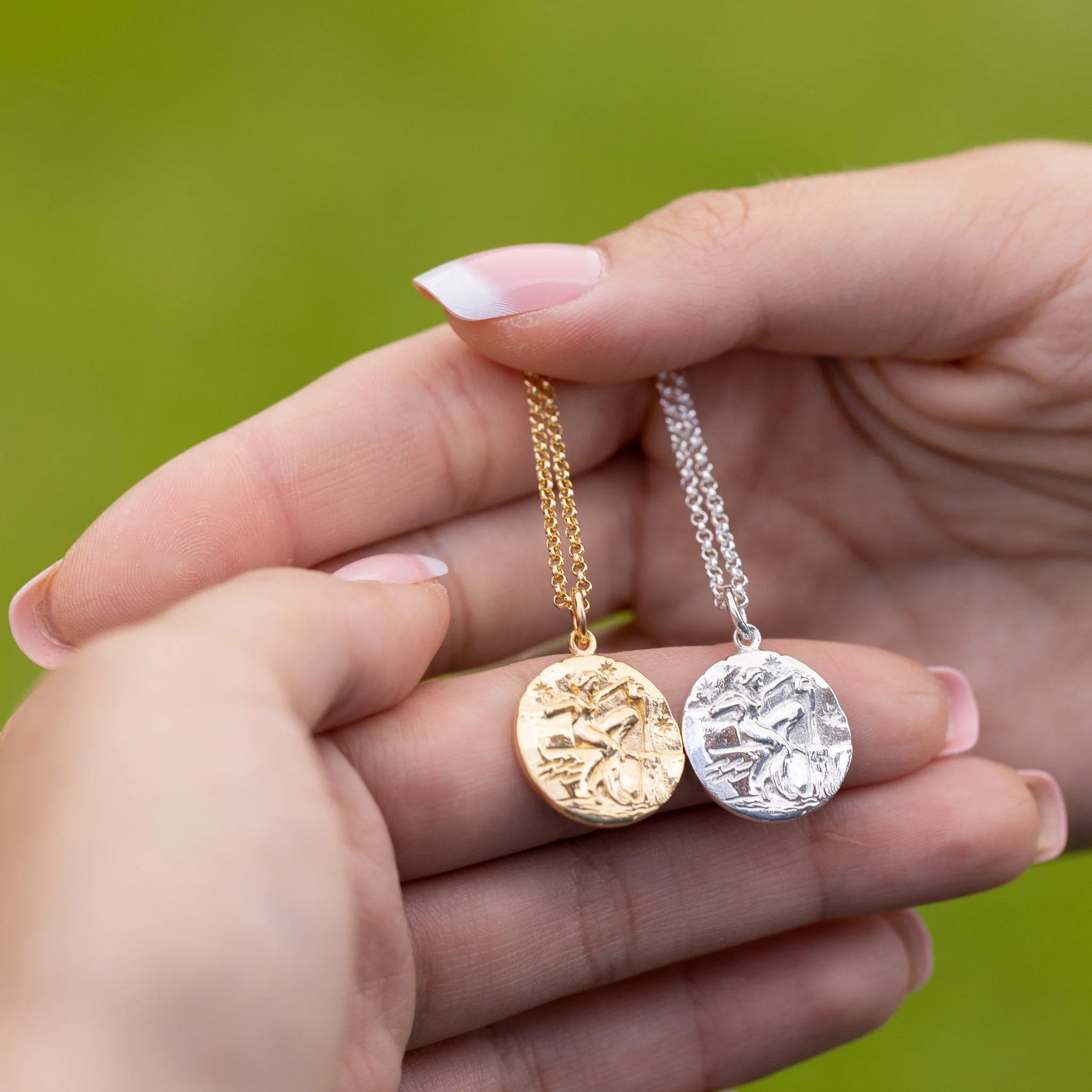 Chic Accessories Shop -Chic Accessories Shop Gold SilverAquariusZodiacNecklacebyLilyCharmedCNSAQU 2