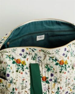 Botanical Pumpkin Quilted Weekender Bag - Ivory -Chic Accessories Shop botanical pumpkin quilted weekender bag ivory by fable england 40300508250356