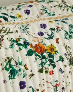 Botanical Pumpkin Quilted Weekender Bag - Ivory -Chic Accessories Shop botanical pumpkin quilted weekender bag ivory by fable england 40300508283124