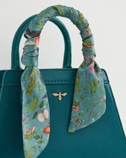 Catherine Rowe Into The Woods Small Tote - Teal 14 Catherine Rowe Into The Woods Small Tote - Teal -Chic Accessories Shop catherine rowe into the woods small tote teal by fable england 40296571044084