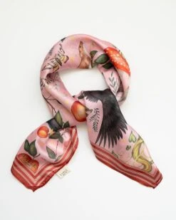 Catherine Rowe Into The Woods Square Scarf - Pink