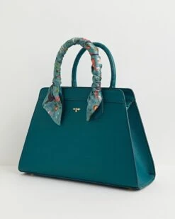 Catherine Rowe Into The Woods Tote - Teal -Chic Accessories Shop catherine rowe into the woods tote teal by fable england 40296570716404