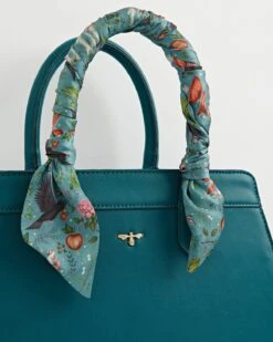 Catherine Rowe Into The Woods Tote - Teal -Chic Accessories Shop catherine rowe into the woods tote teal by fable england 40296570814708