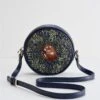 Chloe Giordani Dormouse Embroidered Round Saddle Bag - Navy -Chic Accessories Shop chloe giordani dormouse embroidered round saddle bag navy by fable england 39016776073460