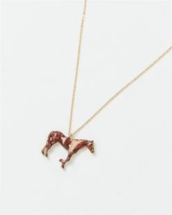 Fable Enamel Horse Long Necklace
