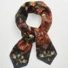 Folksy Fox Silk Blend Scarf - Black -Chic Accessories Shop folksy fox silk blend scarf black by fable england 40327830241524