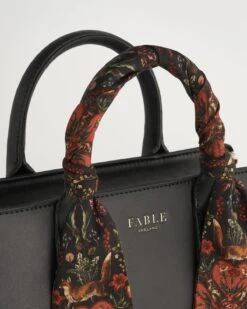 Gala Apple Leather Tote - Black -Chic Accessories Shop gala apple leather tote black by fable england 40327609975028