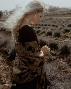 Jessica Roux Tarot Tales Heavyweight Scarf - Bronze Gold -Chic Accessories Shop jessica roux tarot tales heavyweight scarf bronze gold by fable england 40305848877300