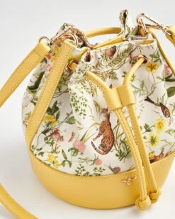 Meadow Creatures Bucket Bag - Yellow -Chic Accessories Shop meadow creatures bucket bag yellow by fable england 40872629764340