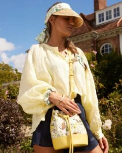 Chic Accessories Shop -Chic Accessories Shop meadow creatures bucket bag yellow by fable england 40872629862644