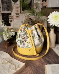 Meadow Creatures Bucket Bag - Yellow -Chic Accessories Shop meadow creatures bucket bag yellow by fable england 40877172293876