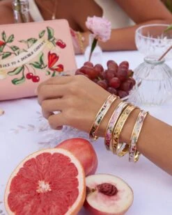 Meadow Creatures Printed Bangle Lilac -Chic Accessories Shop meadow creatures printed bangle lilac by fable england 40943873130740