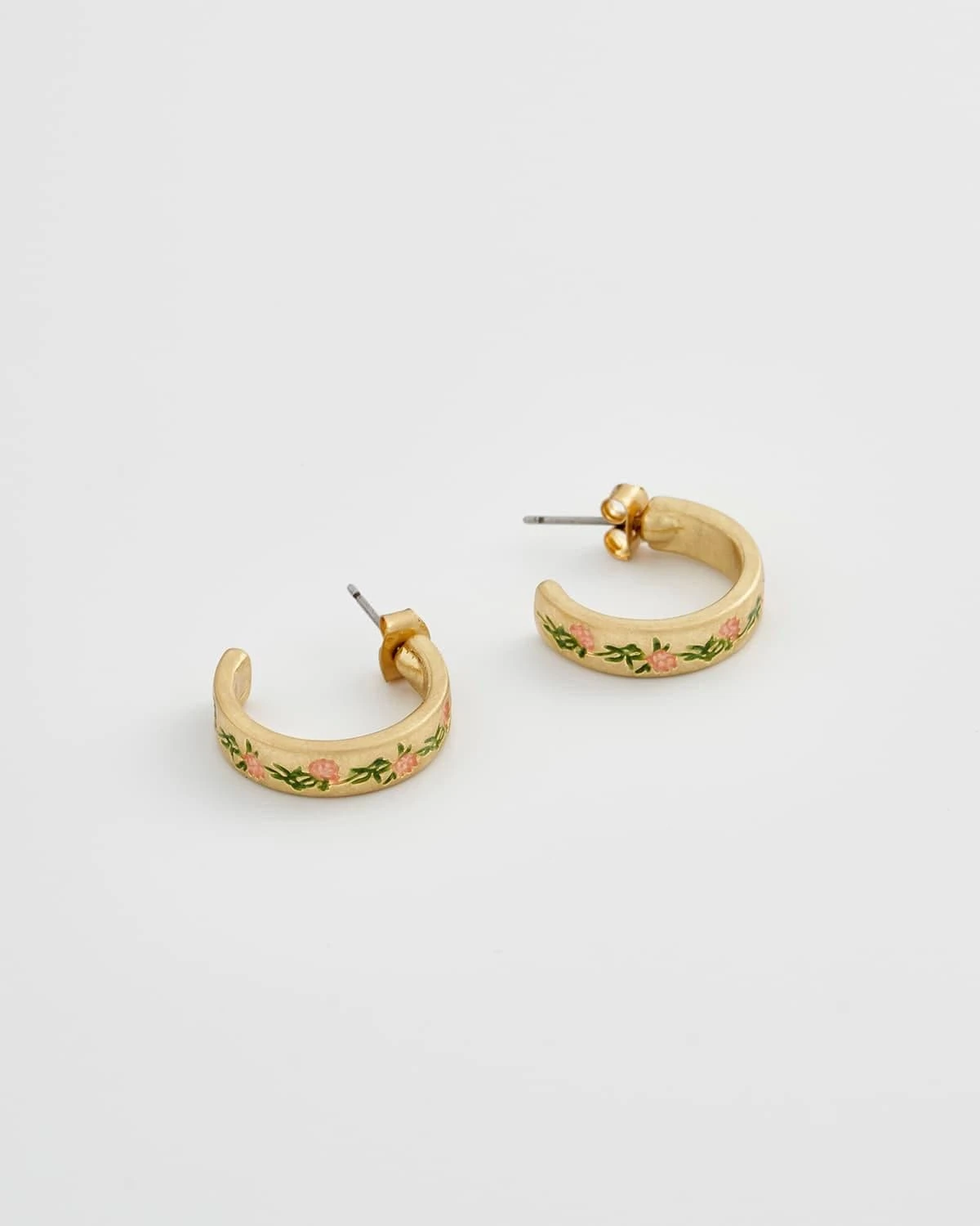 Pink Oxalis Hoop Earrings 4 Pink Oxalis Hoop Earrings - Image 2