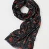 Rambling Floral Lightweight Scarf Black 1 Rambling Floral Lightweight Scarf Black -Chic Accessories Shop rambling floral lightweight scarf black by fable england 40292794728692
