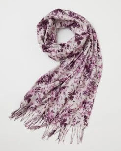 Rambling Rose Heavyweight Scarf Burgundy