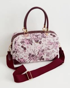 Rambling Rose Tote Bag - Burgundy 10 Rambling Rose Tote Bag - Burgundy -Chic Accessories Shop rambling rose tote bag burgundy by fable england 39937223688436