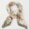 Toile De Jouy Olive Green Square Scarf -Chic Accessories Shop toile de jouy olive green square scarf by fable england 40292989927668