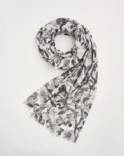Tree Of Life Monochrome Lightweight Scarf