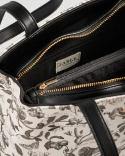 Tree Of Life Monochrome Small Tote - Black/White -Chic Accessories Shop tree of life monochrome small tote black white by fable england 40690260705524