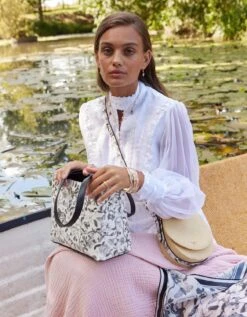 Chic Accessories Shop -Chic Accessories Shop tree of life monochrome small tote black white by fable england 40690261197044