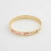 Whispering Sands Gold Plated Printed Bangle - Pink -Chic Accessories Shop whispering sands gold plated printed bangle pink by fable england 41228397871348